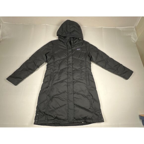 Patagonia Jackets & Blazers - Patagonia Women’s Large Silent Down Parka Long Puffer Hooded Coat Black
